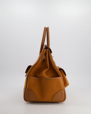 Hermès Birkin Cargo 35 Bag in Marron d'Inde Canvas and Swift Leather with Palladium Hardware