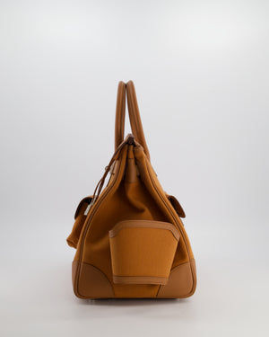 Hermès Birkin Cargo 35 Bag in Marron d'Inde Canvas and Swift Leather with Palladium Hardware