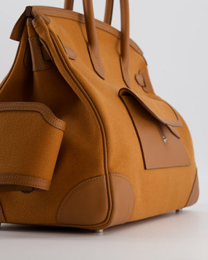 Hermès Birkin Cargo 35 Bag in Marron d'Inde Canvas and Swift Leather with Palladium Hardware