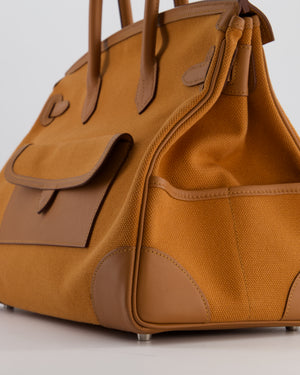 Hermès Birkin Cargo 35 Bag in Marron d'Inde Canvas and Swift Leather with Palladium Hardware