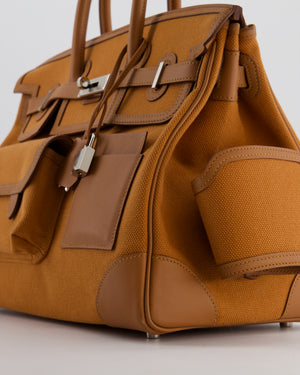 Hermès Birkin Cargo 35 Bag in Marron d'Inde Canvas and Swift Leather with Palladium Hardware