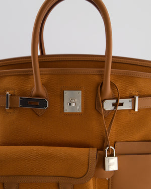 Hermès Birkin Cargo 35 Bag in Marron d'Inde Canvas and Swift Leather with Palladium Hardware