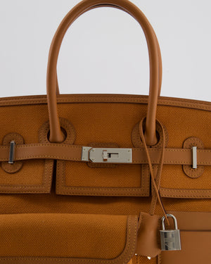 Hermès Birkin Cargo 35 Bag in Marron d'Inde Canvas and Swift Leather with Palladium Hardware