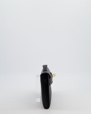 *HOT & RARE* Hermès Kelly Cut Bag in Noir Swift Leather with Gold Hardware