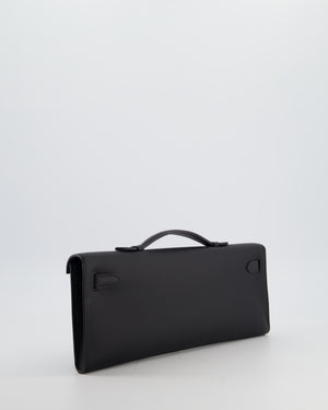 *HOT & RARE* Hermès Kelly Cut Bag in Noir Swift Leather with Gold Hardware
