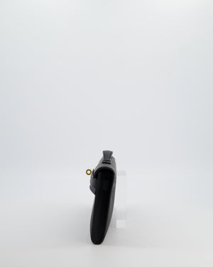 *HOT & RARE* Hermès Kelly Cut Bag in Noir Swift Leather with Gold Hardware