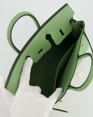*HOT COLOUR* Hermès Birkin 25 Retourne Bag in Vert Criquet Swift Leather with Gold Hardware