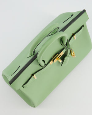 *HOT COLOUR* Hermès Birkin 25 Retourne Bag in Vert Criquet Swift Leather with Gold Hardware