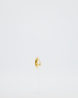 Chanel 94P Vintage Gold Medallion Clip On Earrings with CC Logo Detail