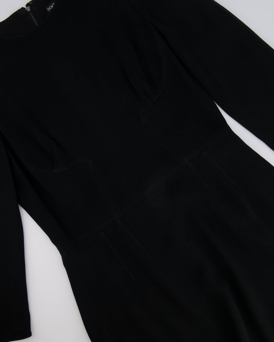 Dolce & Gabbana Black Long-Sleeved Mini Dress Size IT 44 (UK 12)