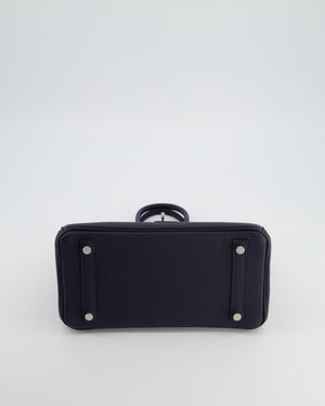*RARE* Hermès Birkin 25 Retourne Bag in Bleu Nuit Togo Leather with Palladium Hardware