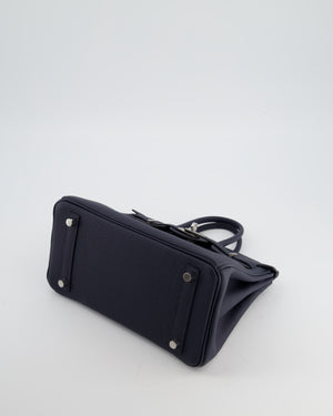 *RARE* Hermès Birkin 25 Retourne Bag in Bleu Nuit Togo Leather with Palladium Hardware