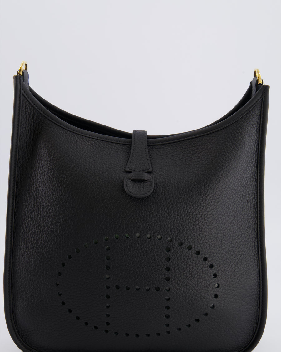Hermès Evelyne III 29 Bag in Black Taurillon Clemence Leather with Gold Hardware
