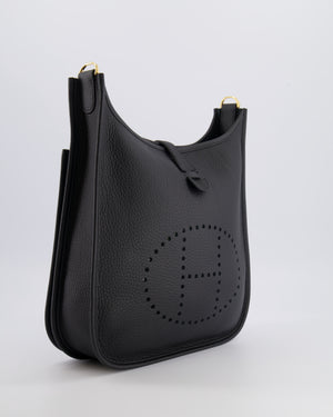 Hermès Evelyne III 29 Bag in Black Taurillon Clemence Leather with Gold Hardware