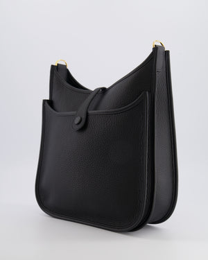 Hermès Evelyne III 29 Bag in Black Taurillon Clemence Leather with Gold Hardware