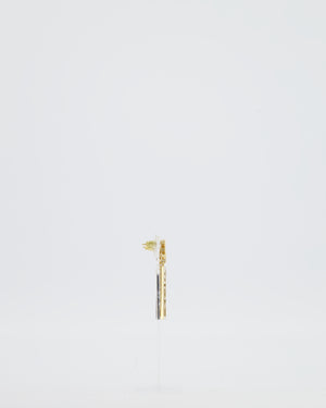 Chanel 22P Gold Crystal CC Earrings Drop BOY Pendant