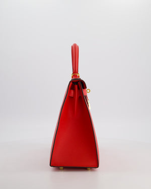 Hermès Kelly 28 Sellier Bag in Rouge De Coeur Epsom Leather with Gold Hardware