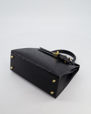 *SUPER RARE* Hermès Kelly 25 Sellier Bag in Noir Ostrich Leather with Gold Hardware