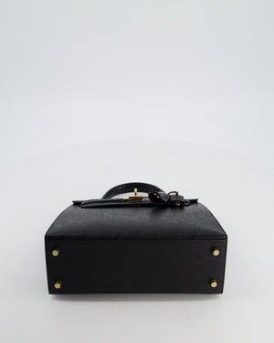 *SUPER RARE* Hermès Kelly 25 Sellier Bag in Noir Ostrich Leather with Gold Hardware