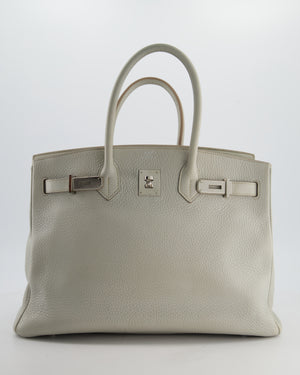 Hermès Birkin 35 Retourne Bag in Gris Perle Togo Leather with Palladium Hardware