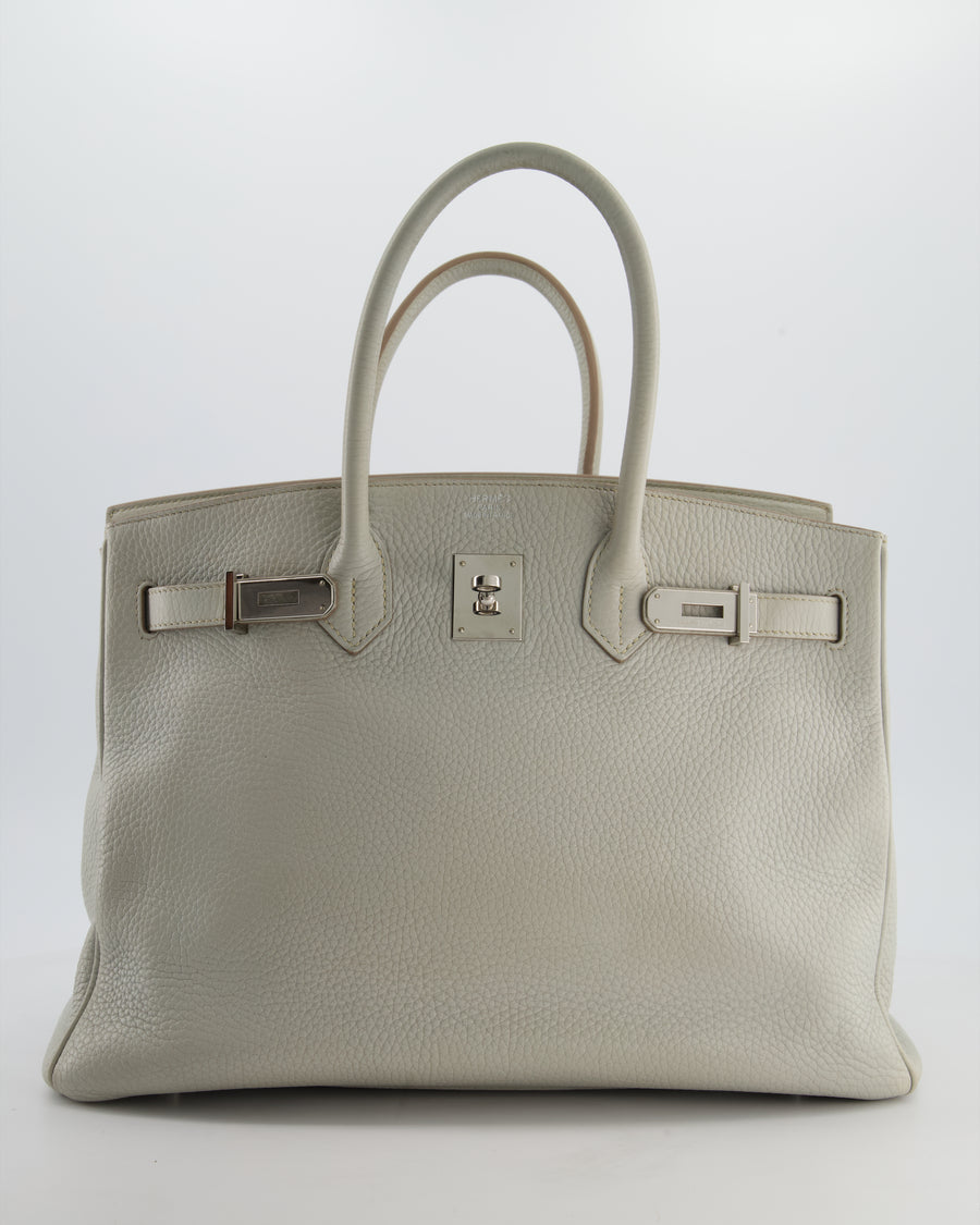 Hermès Birkin 35 Retourne Bag in Gris Perle Togo Leather with Palladium Hardware