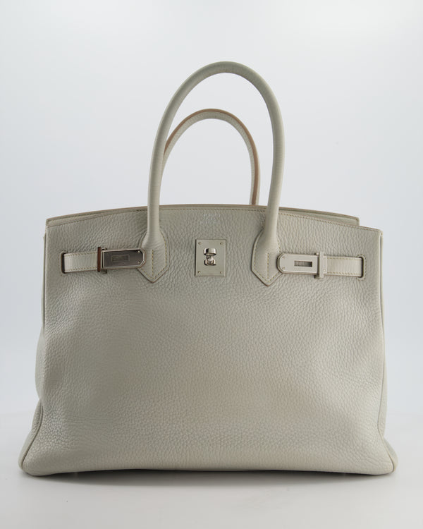 Hermès Birkin 35 Retourne Bag in Gris Perle Togo Leather with Palladium Hardware