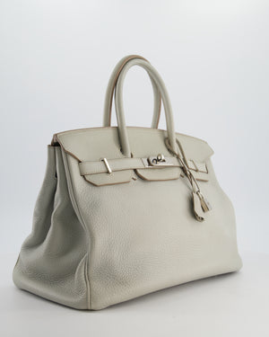 Hermès Birkin 35 Retourne Bag in Gris Perle Togo Leather with Palladium Hardware