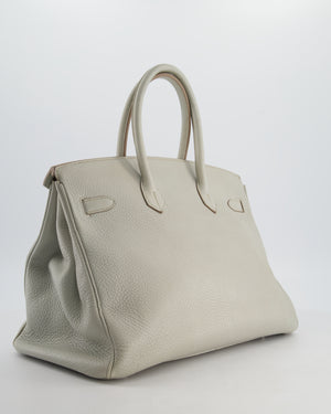 Hermès Birkin 35 Retourne Bag in Gris Perle Togo Leather with Palladium Hardware