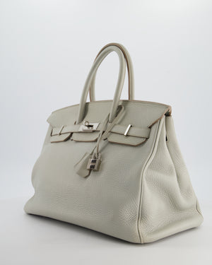 Hermès Birkin 35 Retourne Bag in Gris Perle Togo Leather with Palladium Hardware