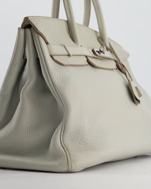 Hermès Birkin 35 Retourne Bag in Gris Perle Togo Leather with Palladium Hardware