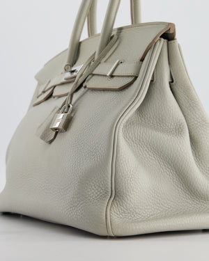 Hermès Birkin 35 Retourne Bag in Gris Perle Togo Leather with Palladium Hardware