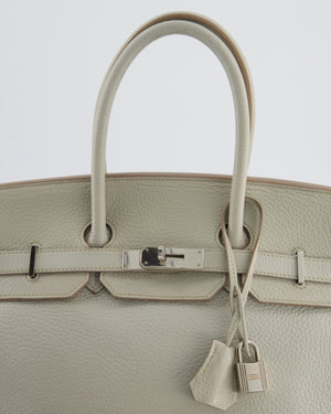 Hermès Birkin 35 Retourne Bag in Gris Perle Togo Leather with Palladium Hardware