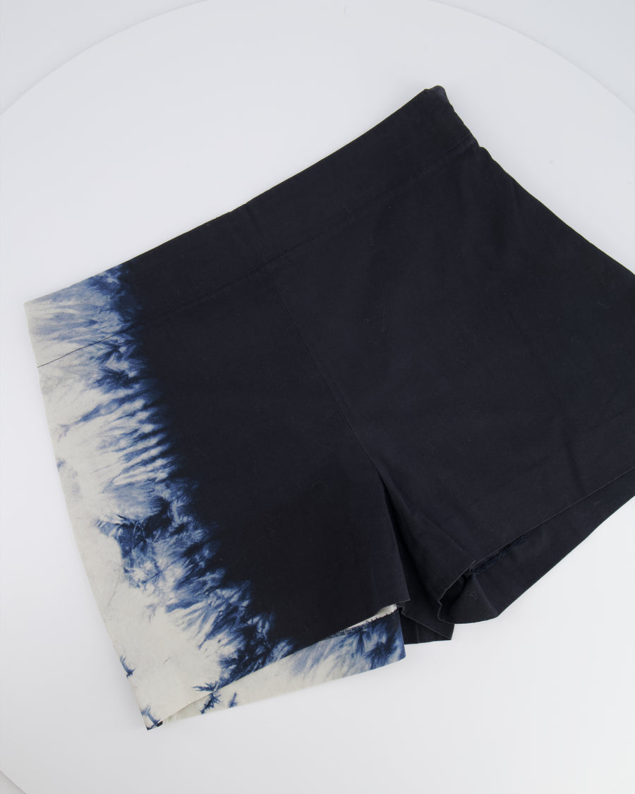 Christian Dior Navy and White Tie-Dye Shorts Size FR 36 (UK 8)