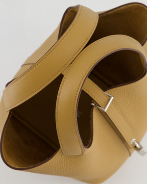 Hermès Picotin Lock 18 Bag in Biscuit Clemence Leather with Palladium Hardware