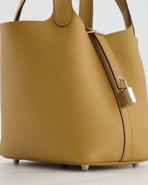 Hermès Picotin Lock 18 Bag in Biscuit Clemence Leather with Palladium Hardware
