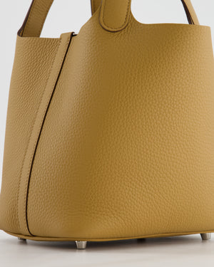 Hermès Picotin Lock 18 Bag in Biscuit Clemence Leather with Palladium Hardware