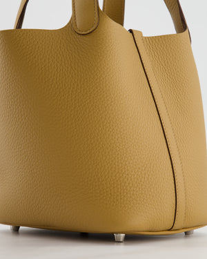 Hermès Picotin Lock 18 Bag in Biscuit Clemence Leather with Palladium Hardware