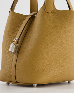 Hermès Picotin Lock 18 Bag in Biscuit Clemence Leather with Palladium Hardware