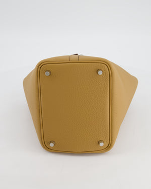 Hermès Picotin Lock 18 Bag in Biscuit Clemence Leather with Palladium Hardware