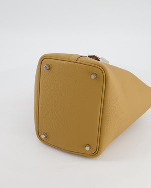 Hermès Picotin Lock 18 Bag in Biscuit Clemence Leather with Palladium Hardware