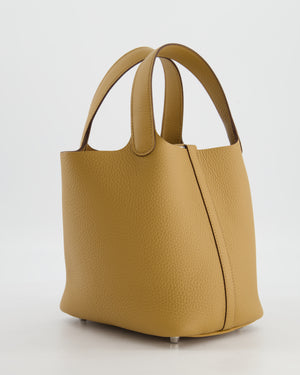 Hermès Picotin Lock 18 Bag in Biscuit Clemence Leather with Palladium Hardware