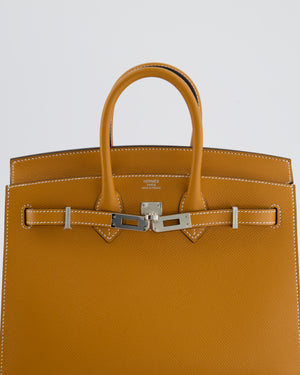 Hermès Birkin 25 Sellier Bag in Toffee Epsom Leather with Palladium Hardware