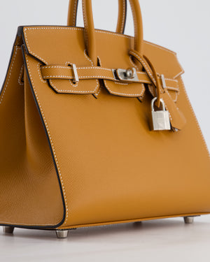 Hermès Birkin 25 Sellier Bag in Toffee Epsom Leather with Palladium Hardware