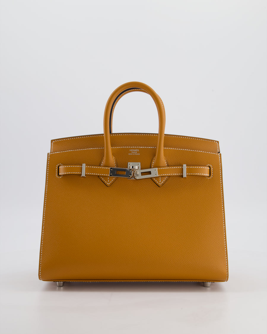 Hermès Birkin 25 Sellier Bag in Toffee Epsom Leather with Palladium Hardware