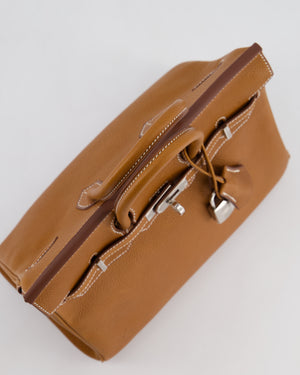 *RARE* Hermès Birkin 25 Retourne Bag in Fauve Barenia Faubourg Leather with Palladium Hardware