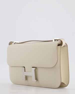 *NEW RELEASE* Hermès Constance 1-Elan Miroir Bag in Craie Epsom Leather with Palladium Hardware
