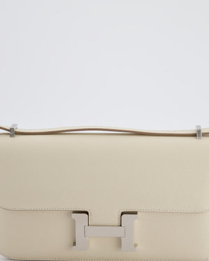 *NEW RELEASE* Hermès Constance 1-Elan Miroir Bag in Craie Epsom Leather with Palladium Hardware