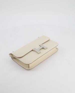 *NEW RELEASE* Hermès Constance 1-Elan Miroir Bag in Craie Epsom Leather with Palladium Hardware