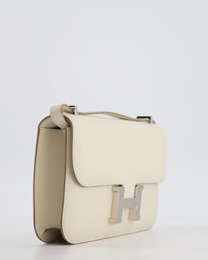 *NEW RELEASE* Hermès Constance 1-Elan Miroir Bag in Craie Epsom Leather with Palladium Hardware