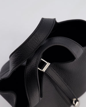 Hermès Picotin Lock 18 Bag in Noir Clemence Leather with Palladium Hardware